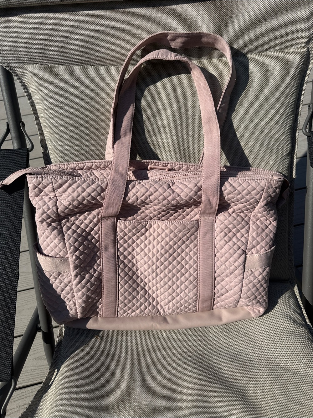 Bahamas’s Quilted Tote Bag in Blush Pink - Women’s Everyday Carry